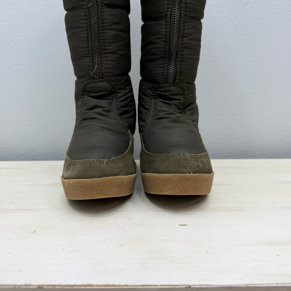 Juicy Couture Green Puffer Wedge Platform Boots Size 7 - Picture 5 of 10
